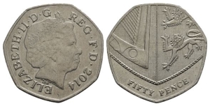 Great Britain. Windsor, Elizabeth II 50 Pence.