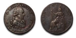 Group of Two [2] British CU Tokens.