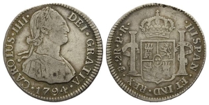Bolivia, Spanish Colonial. Charles IV AR 2 Reales.