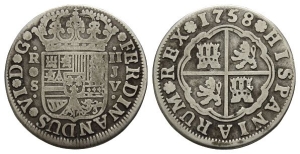 Spain, Kingdom. Ferdinand V AR 2 Reales.