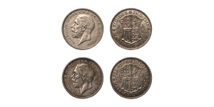 Group of Two [2] George V AR Halfcrowns.