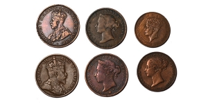 Group of Six [6] CU Jersey Coins