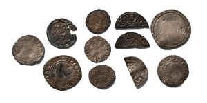 Group of Eleven [11] AR English Medieval Coins.