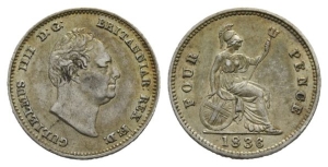 Great Britain. Hanover, William IV AR Groat.