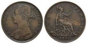 Great Britain. Hanover, Victoria CU Penny.