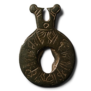 Medieval Bronze Lock Escutcheon Plate