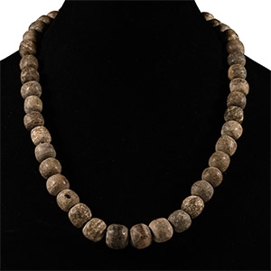 Polished Woolly Mammoth Bone Bead Necklace String