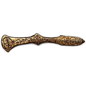 Byzantine Gold Inlaid Ceremonial Axe Head