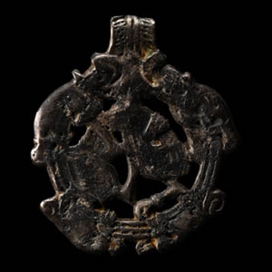 Viking Age Silver Gripping Beast Pendant