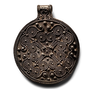 Viking Age Silver Filigree Pendant with Cross Design