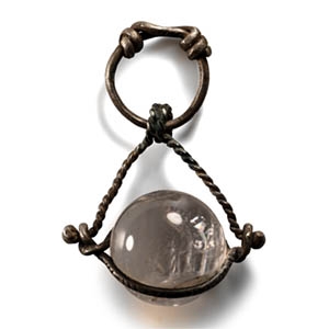 Saxon Silver Pendant with Crystal Sphere