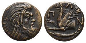 Cimmerian Bosporos, Pantikapaion AE 20mm.