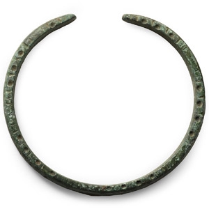 Achaemenid Bronze Punched Bar Bracelet