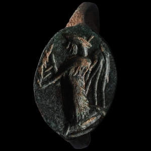 Greek Bronze Ring with Nike