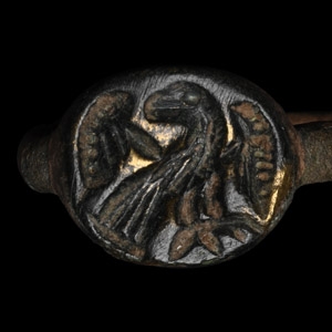 Byzantine Bronze Ring with Eagle