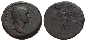 Domitian AE Diobol of Alexandria, Egypt.