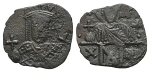 Constantine VI and Irene AE 40 Nummi or Follis.
