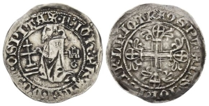 Crudaders, Knights of Rhodes (Knights Hospitaller). John-Ferdinand of Heredia AR Gigliato.