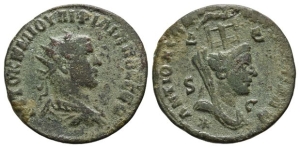 Philip I AE 28mm of Antioch, Seleucis and Pieria.