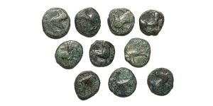 Group of Ten [10] AE Celtic Coins.