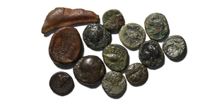Group of Thirteen [13] AE Greek Coins.
