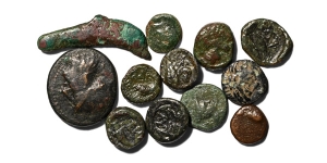 Group of Twelve [12] AE Greek Coins.