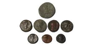 Group of Eight [8] AE Mixed Ancient Coins.
