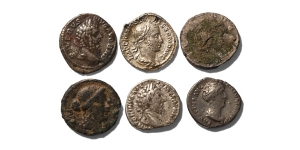  Group of Six [6] Mixed Roman Coins.