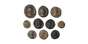 Group of Ten [10] AE Roman Imperial Coins.