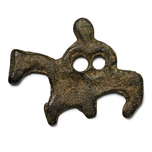 Roman Bronze Horse and Rider Mount