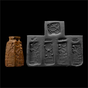 Western Asiatic Multi-Facetted Seal with King and Animals