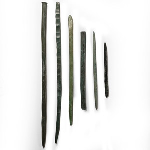 Roman Group of Bronze Stylus and Other Tools