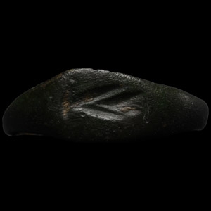 Byzantine Bronze Ring with Hand of God