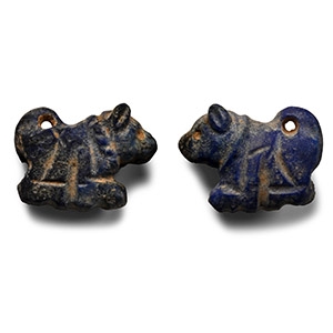 Bactrian Lapis Lazuli Standing Animal Beads