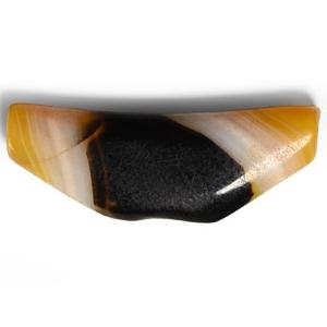 Bactrian Banded Agate Elbow Bead