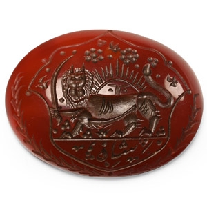 Gemstone with Persian Emblem