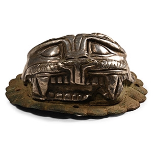 Pre-Achaemenid Silver Plated Lion Shield Boss