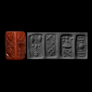 Cretan Red Carnelian Hieroglyphic Seal