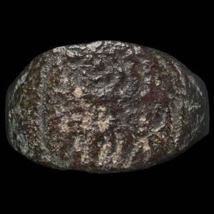 Byzantine Bronze Inscribed Ring