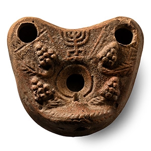 Late Roman Terracotta Menorah Lamp