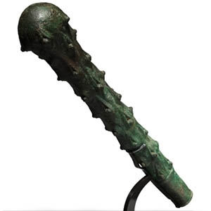 Life-Size Roman Bronze Club from a Statue of Hercules