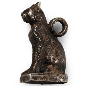 Egyptian Silver Cat Amulet