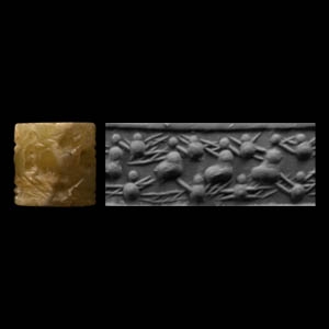 Sumerian Green Stone Cylinder Seal