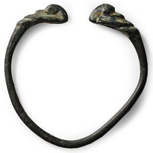 Western Asiatic Dragon-Headed Bronze Bracelet