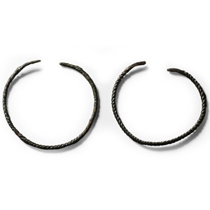 Western Asiatic Twisted Bronze Bracelet Pair