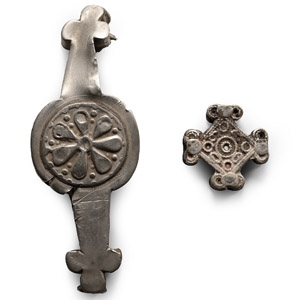 Medieval Silver Belt Mount Group