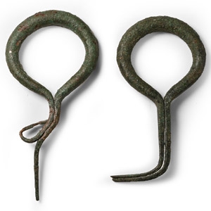 Western Asiatic Bronze Chariot Terret Ring Pair