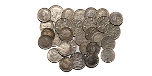 Group of Thirty [30] Great Britain AR Coins.