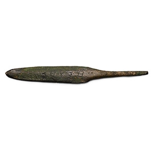 Phoenician Bronze Arrowhead with Inscriptions
