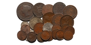 Group of Twenty-Six [26] Coins of India & Ceylon.